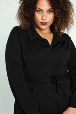 Promiss Halflange, Effen Uitlopende Jurk -Trendyo Trendy Winkel 799x1200 406