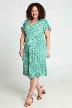 Paprika Koud Gebreide Lange Jurk Met Bloemenprint -Trendyo Trendy Winkel 799x1200 418