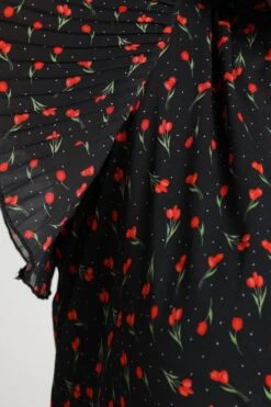Paprika Lange Plisséjurk Met Tulpenmotief -Trendyo Trendy Winkel 799x1200 73