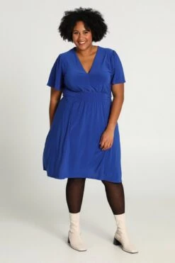 Paprika Korte, Effen Bow Jurk Met Smokwerk Op De Taille -Trendyo Trendy Winkel 799x1200 92