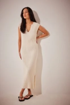 NA-KD Sleeveless Knitted Dress Dames Jurk - Maat M