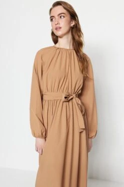 Trendyol Vrouwen Raglan Mouw Ronde Hals A-lijn Jurk -Trendyo Trendy Winkel 800x1200 1016