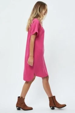 Minus Jurk Nilin Shirt Dress 1 Mi5216 7211 Super Pink Dames Maat - 42 -Trendyo Trendy Winkel 800x1200 1049