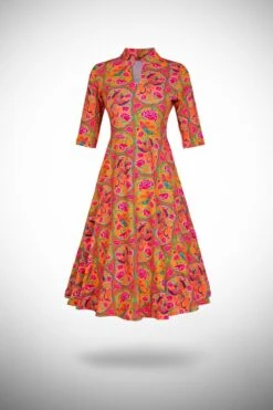 Swing Jurk Bangkok Driekwart Mouw Peranakan