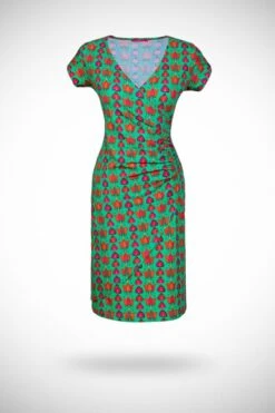 Tricot Wrap Jurk Korte Mouw Tulipa