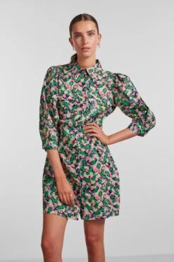 Pieces Jurk Pckrissie 3/4 Short Dress Bc 17137903 Parkeet/graphic Dames Maat - S -Trendyo Trendy Winkel 800x1200 1144