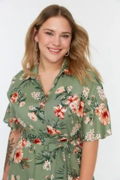 Trendyol Vrouwen Standaard Mouw Kraag Basis Grote Maten Jurk -Trendyo Trendy Winkel 800x1200 1147