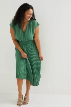 WE Fashion Dames Plissé Jurk - Curve -Trendyo Trendy Winkel 800x1200 1177