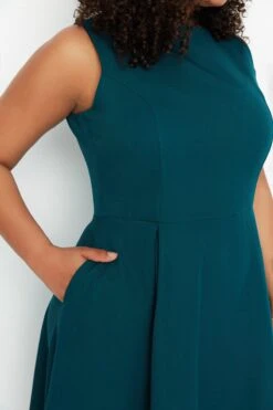 Trendyol Vrouwen Standaard Mouw Ronde Hals A-lijn Plus Size Jurk -Trendyo Trendy Winkel 800x1200 1186