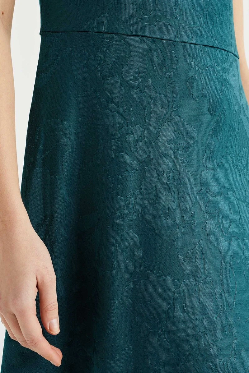 WE Fashion Dames Jurk Met Jacquard Dessin 8 WE Fashion Dames Jurk Met Jacquard Dessin - Afbeelding 6