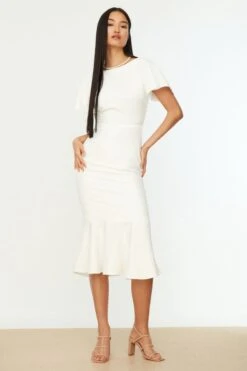 Trendyol Vrouwen Fluit Mouw Boothals Omslag Jurk -Trendyo Trendy Winkel 800x1200 1228