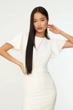 Trendyol Vrouwen Fluit Mouw Boothals Omslag Jurk -Trendyo Trendy Winkel 800x1200 1229