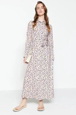 Trendyol Vrouwen Standaard Mouw Kraag Overhemdjurk Jurk -Trendyo Trendy Winkel 800x1200 1233