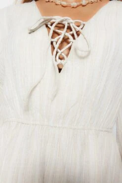 Trendyol Vrouwen Ballon Mouw V-hals Aangerimpelde Jurk Jurk -Trendyo Trendy Winkel 800x1200 1255