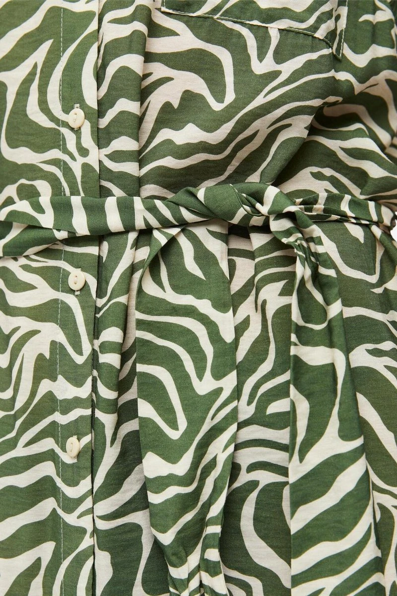 Object Objseline S/s Shirt Dress Jurken Dames - Rok - Jurk - Groen - Maat 34 6 Object Objseline S/s Shirt Dress Jurken Dames - Rok - Jurk - Groen - Maat 34 - Afbeelding 4