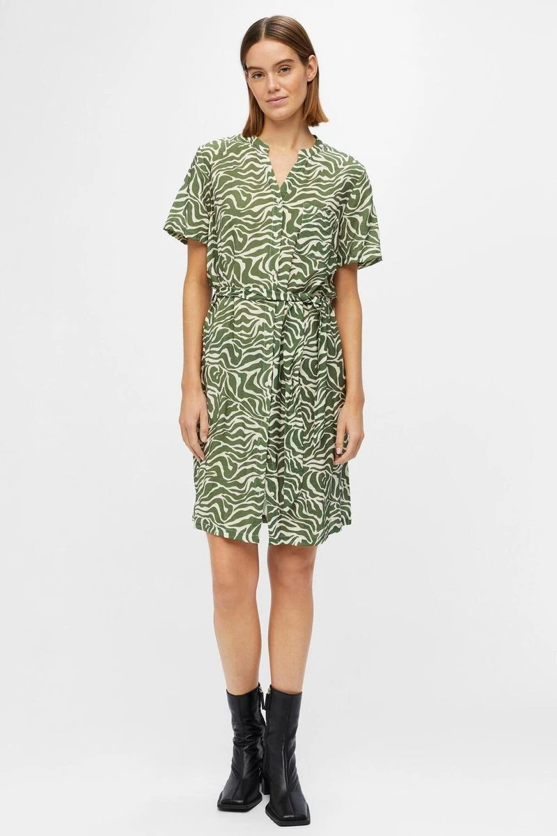 Object Objseline S/s Shirt Dress Jurken Dames - Rok - Jurk - Groen - Maat 34 11 Object Objseline S/s Shirt Dress Jurken Dames - Rok - Jurk - Groen - Maat 34 - Afbeelding 9
