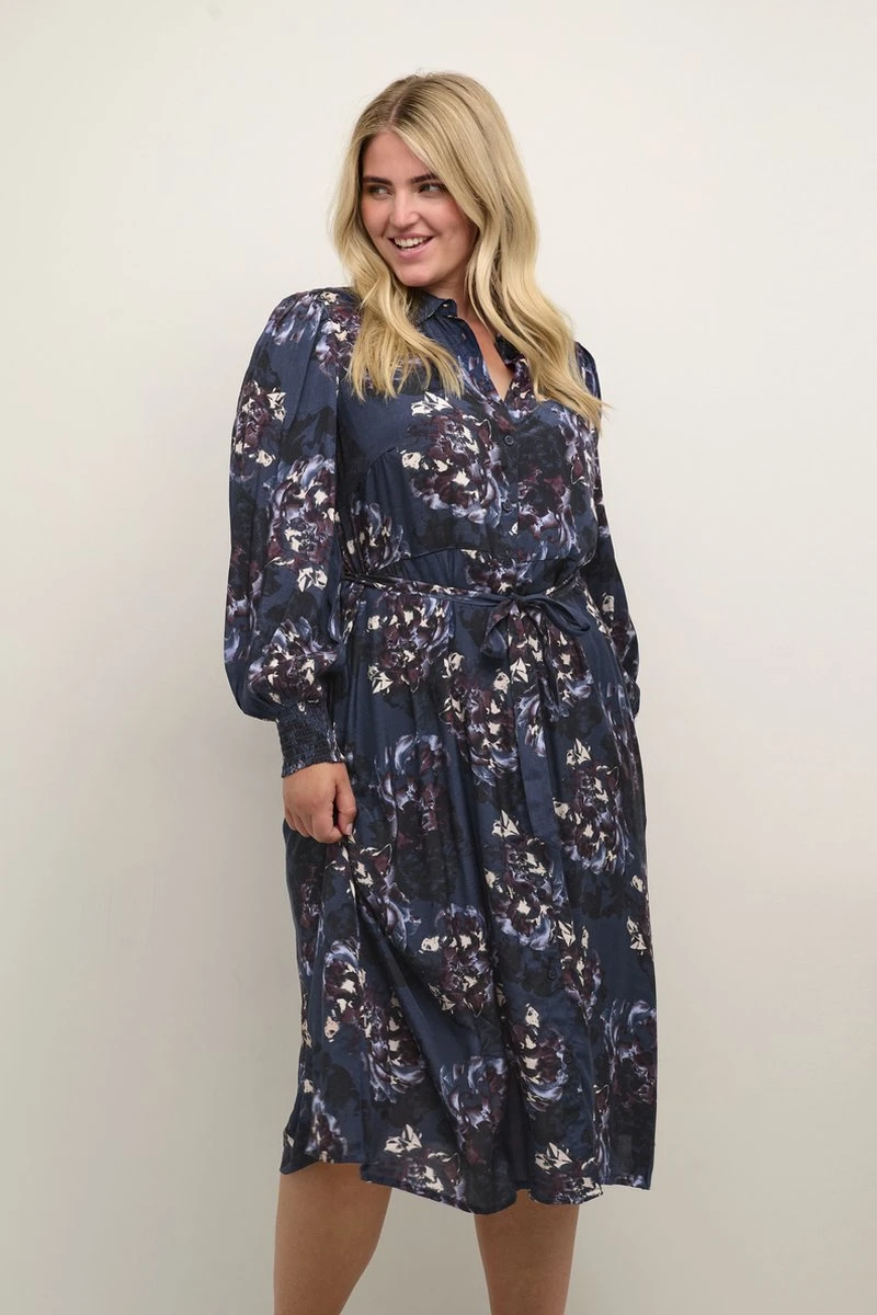 Kaffe Curve KCnanni Shirt Dress Dames Jurk - Maat 46 7 Kaffe Curve KCnanni Shirt Dress Dames Jurk - Maat 46 - Afbeelding 5