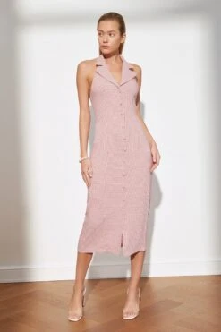 Trendyol Vrouwen Standaard Mouw Reverskraag Bodycon Jurk -Trendyo Trendy Winkel 800x1200 1382