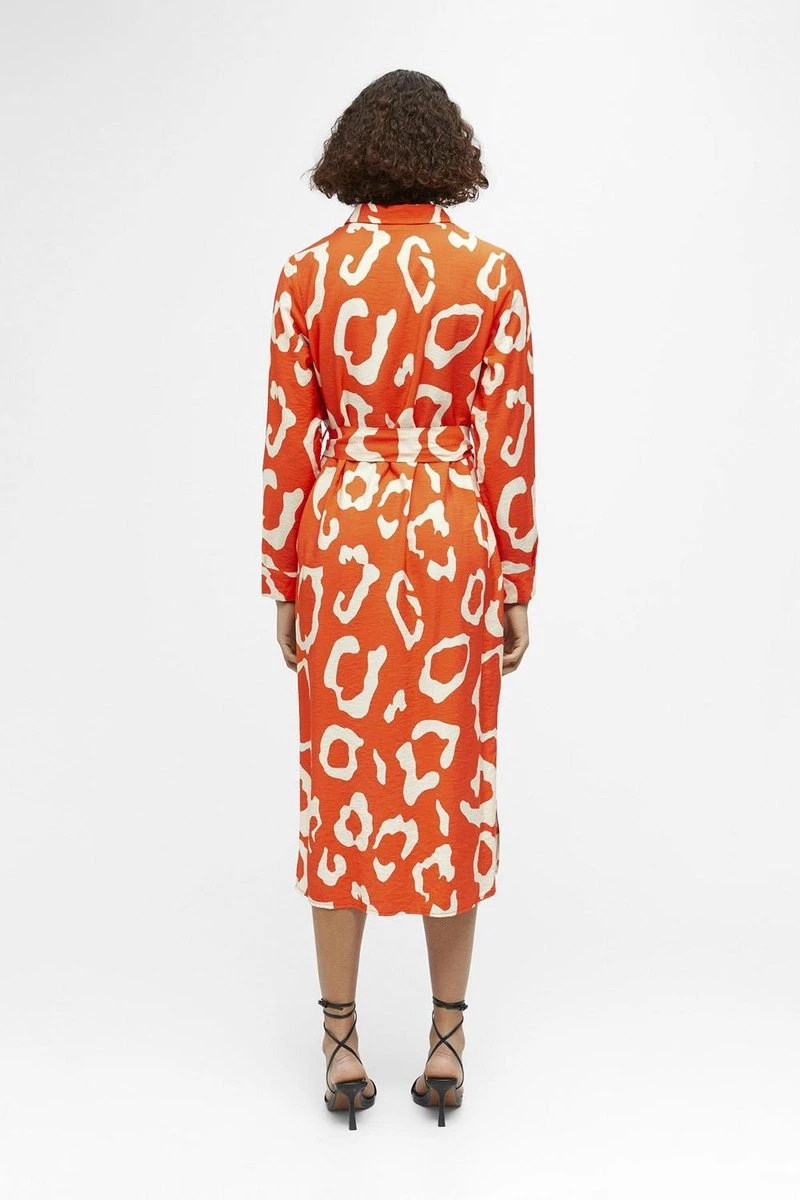 Object Jacira Tilda L/s Shirt Dress Jurken Dames - Rok - Jurk - Koraal - Maat 42 6 Object Jacira Tilda L/s Shirt Dress Jurken Dames - Rok - Jurk - Koraal - Maat 42 - Afbeelding 4