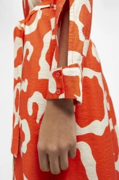 Object Jacira Tilda L/s Shirt Dress Jurken Dames - Rok - Jurk - Koraal - Maat 40 -Trendyo Trendy Winkel 800x1200 1421