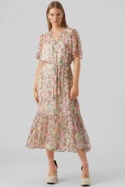 VERO MODA VMSILO SS 7/8 DRESS WVN BTQ Dames Jurk - Maat XS -Trendyo Trendy Winkel 800x1200 1487