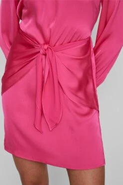 Vila Jurk Viannes O-neck L/s Short Dress/dc 14083842 Pink Yarrow Dames Maat - 38 -Trendyo Trendy Winkel 800x1200 1553