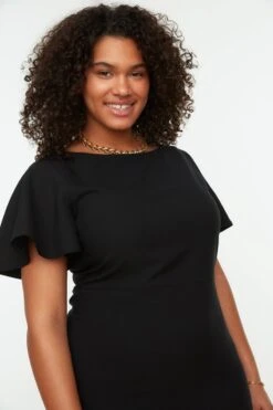 Trendyol Vrouwen Fluit Mouw Ronde Hals Bodycon Plus Size Jurk -Trendyo Trendy Winkel 800x1200 1615