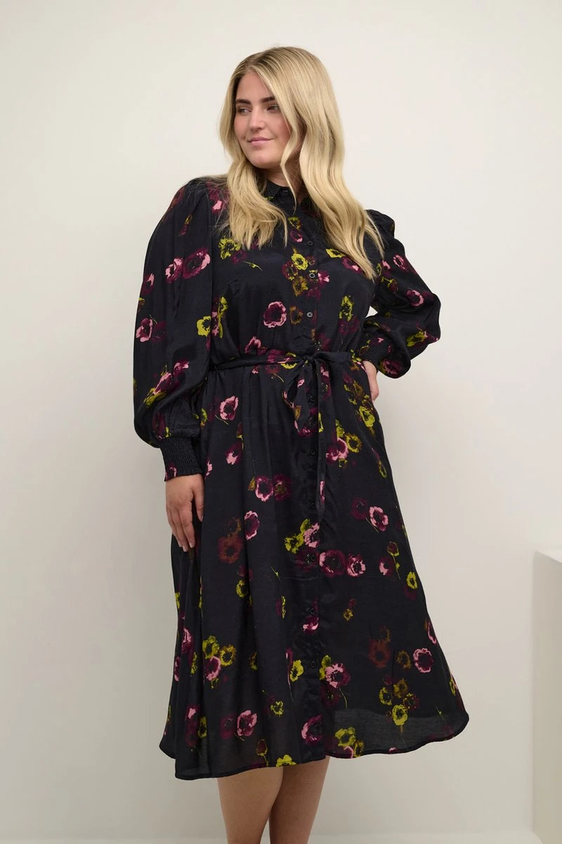 Kaffe Curve KCnanni Shirt Dress Dames Jurk - Maat 50 7 Kaffe Curve KCnanni Shirt Dress Dames Jurk - Maat 50 - Afbeelding 5