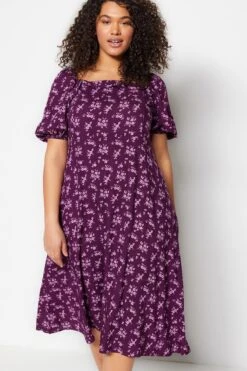 Trendyol Vrouwen Gepofte/ruche Mouw Vierkante Kraag A-lijn Grote Maten Jurk 12 Trendyol Vrouwen Gepofte/ruche Mouw Vierkante Kraag A-lijn Grote Maten Jurk -Trendyo Trendy Winkel 800x1200 1682