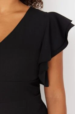 Trendyol Vrouwen Gepofte/ruche Mouw V-hals Bodycon Plus Size Jurk -Trendyo Trendy Winkel 800x1200 1697