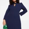 Trendyol Vrouwen Ballon Mouw Staande Kraag Bodycon Plus Size Jurk -Trendyo Trendy Winkel 800x1200 1701