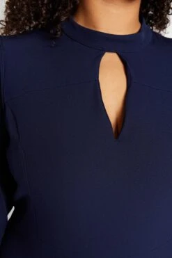 Trendyol Vrouwen Ballon Mouw Staande Kraag Bodycon Plus Size Jurk -Trendyo Trendy Winkel 800x1200 1703