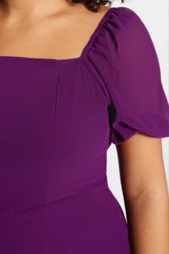 Trendyol Vrouwen Ballon Mouw Vierkante Kraag A-lijn Grote Maten Jurk -Trendyo Trendy Winkel 800x1200 1713