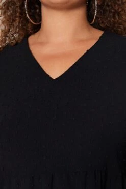 Trendyol Vrouwen Ballon Mouw V-hals Verschuiving Grote Maten Jurk -Trendyo Trendy Winkel 800x1200 1724