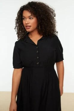 Trendyol Vrouwen Standaard Mouw Kraag A-lijn Plus Size Jurk -Trendyo Trendy Winkel 800x1200 1750