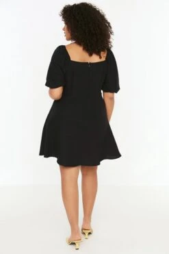 Trendyol Vrouwen Standaard Mouw Vierkante Kraag A-lijn Plus Size Jurk -Trendyo Trendy Winkel 800x1200 211