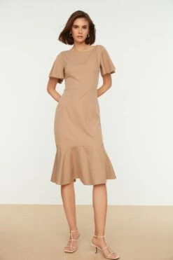 Trendyol Vrouwen Fluit Mouw Boothals Omslag Jurk -Trendyo Trendy Winkel 800x1200 219