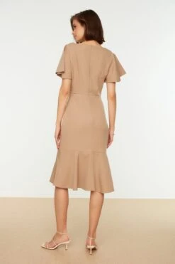 Trendyol Vrouwen Fluit Mouw Boothals Omslag Jurk -Trendyo Trendy Winkel 800x1200 220