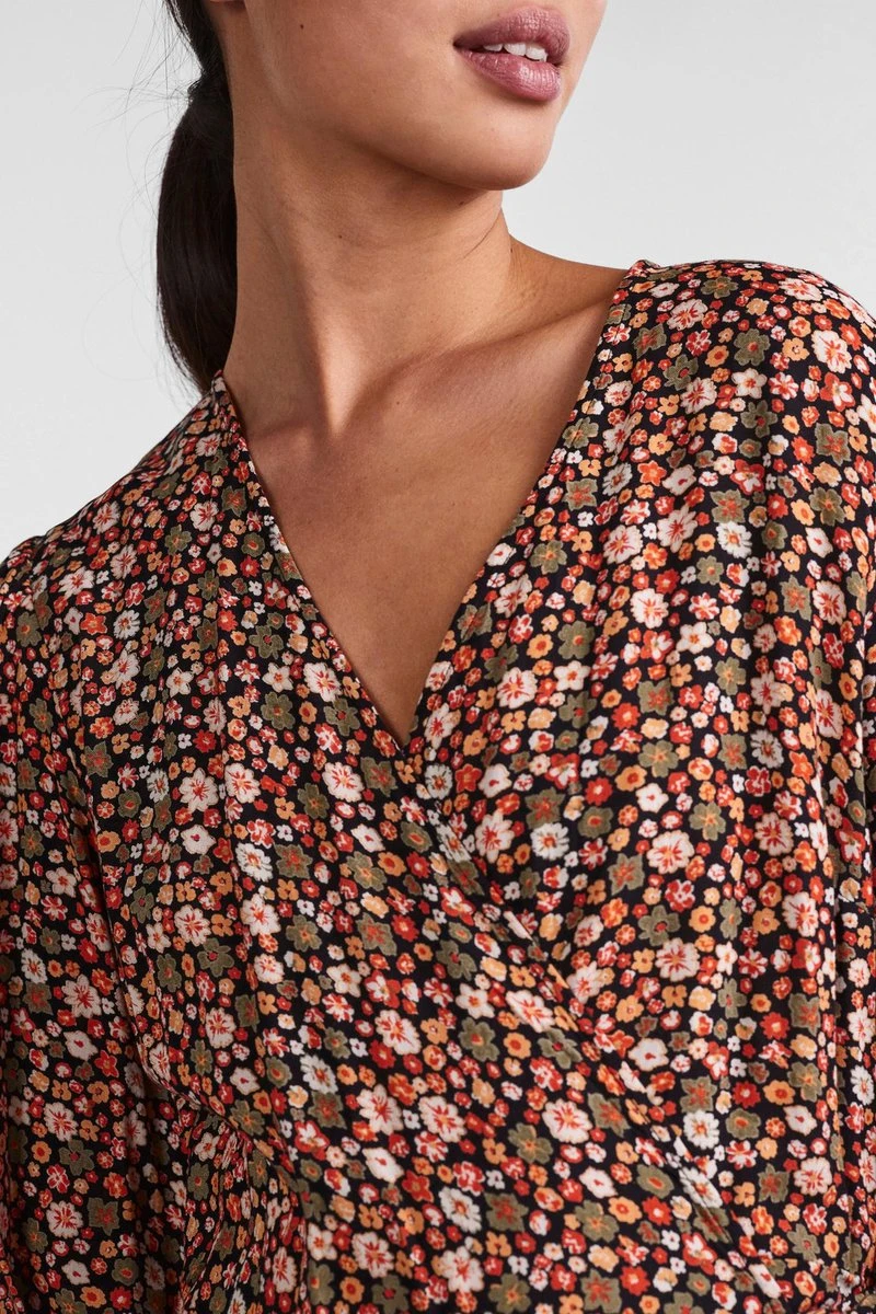 PIECES PCNYA LS WRAP DRESS Dames Jurk - Maat L 6 PIECES PCNYA LS WRAP DRESS Dames Jurk - Maat L - Afbeelding 4