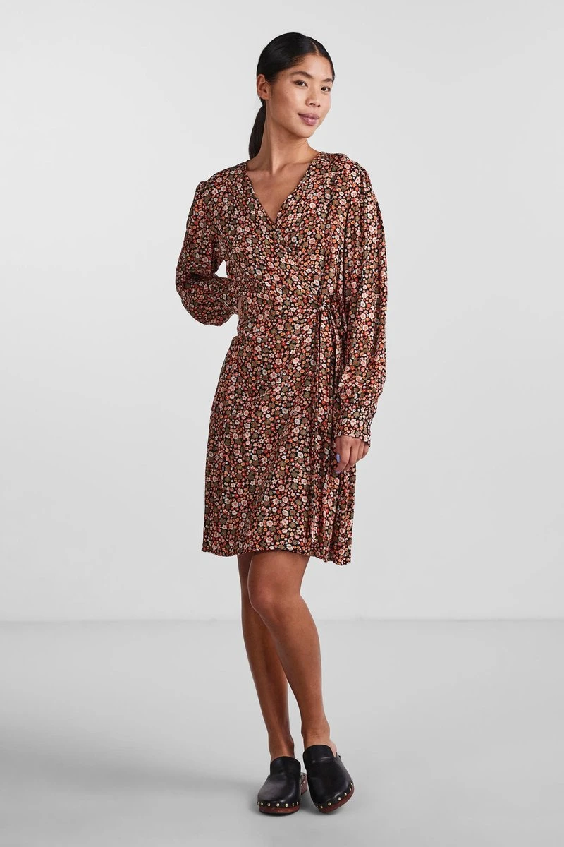 PIECES PCNYA LS WRAP DRESS Dames Jurk - Maat L 9 PIECES PCNYA LS WRAP DRESS Dames Jurk - Maat L - Afbeelding 7