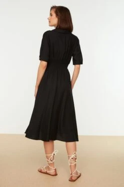 Trendyol Vrouwen Ballon Mouw Kraag Schaatser Jurk -Trendyo Trendy Winkel 800x1200 296