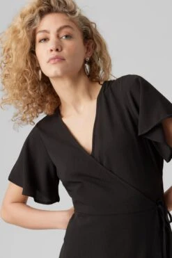 VERO MODA VMSAKI SS CALF WRAP DRESS WVN GA NOOS Dames Jurk - Maat XL -Trendyo Trendy Winkel 800x1200 351