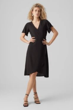 VERO MODA VMSAKI SS CALF WRAP DRESS WVN GA NOOS Dames Jurk - Maat XL -Trendyo Trendy Winkel 800x1200 352