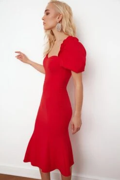 Trendyol Vrouwen Ballon Mouw Lieve Schat Basis Jurk -Trendyo Trendy Winkel 800x1200 356