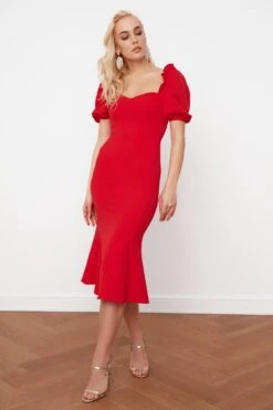 Trendyol Vrouwen Ballon Mouw Lieve Schat Basis Jurk -Trendyo Trendy Winkel 800x1200 359