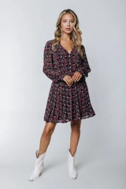 Colourful Rebel Olsa Flower Jurk Rood Dames - A-lijn - Viscose - M