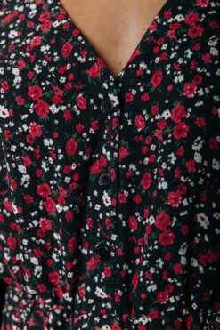 Colourful Rebel Olsa Flower Jurk Rood Dames - A-lijn - Viscose - M -Trendyo Trendy Winkel 800x1200 374