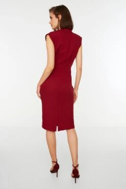 Trendyol Vrouwen Standaard Mouw Staande Kraag Basis Jurk -Trendyo Trendy Winkel 800x1200 392