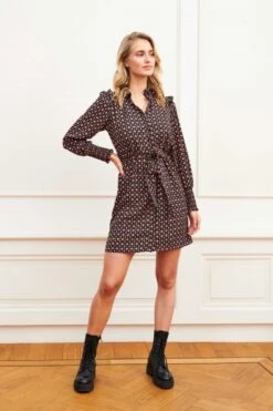 Lofty Manner Jurk Dress Liena 622 Ikat Black Dames Maat - M -Trendyo Trendy Winkel 800x1200 394