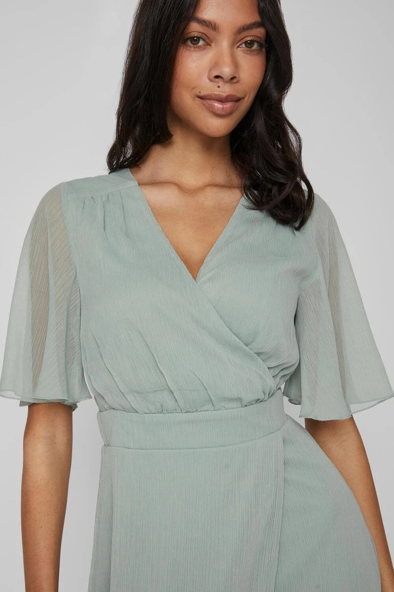 Vila Jurk Virilla V-neck 2/4 Short Dress/bm/d 14083771 Green Milieu Dames Maat - 40 8 Vila Jurk Virilla V-neck 2/4 Short Dress/bm/d 14083771 Green Milieu Dames Maat - 40 - Afbeelding 6